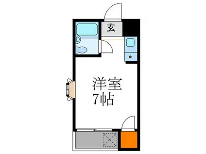 リッチモンド(ワンルーム/2階)の間取り写真