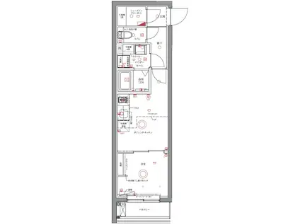 ユリカロゼ成増(1DK/2階)の間取り写真