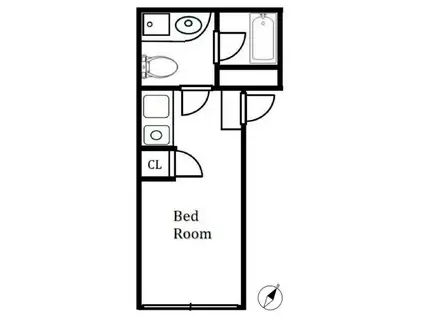 ARROWASAL SHINKAWA(ワンルーム/3階)の間取り写真