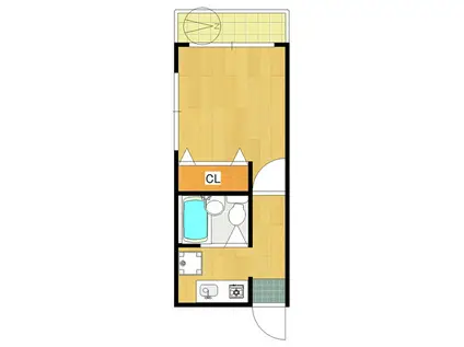 第10新井ビル(1K/6階)の間取り写真