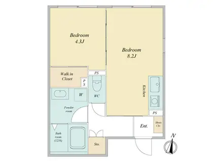 LIVEFLAT恵比寿 (1LDK/3階)の間取り写真