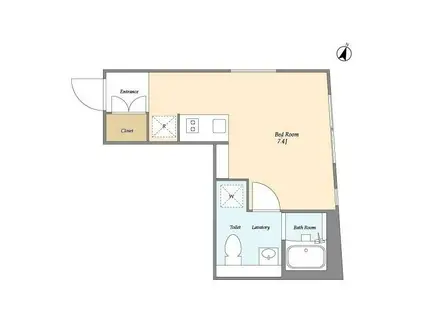 EXAM西小山(ワンルーム/4階)の間取り写真