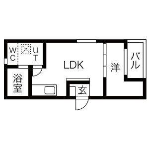 FLEUVE B(1LDK/3階)の間取り写真