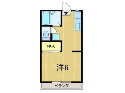 グリーンヒル壱番館(1K/1階)の間取り写真