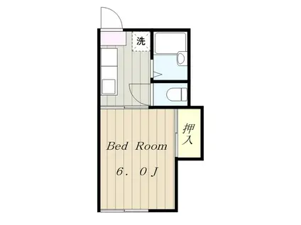 メゾン町田(1K/2階)の間取り写真