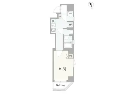 GRANDUO本郷(1K/6階)の間取り写真