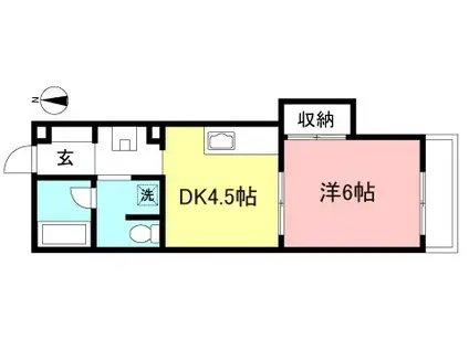 エスポワール成城(1DK/1階)の間取り写真