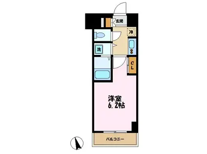 AXAS二子多摩川(1K/5階)の間取り写真