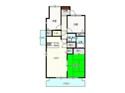 アイビーステイツ(3LDK/3階)の間取り写真