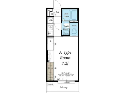 リブリ・シャトー・デ・ザール5(1K/3階)の間取り写真