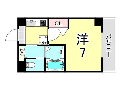 AILE武庫之荘II(1K/2階)の間取り写真