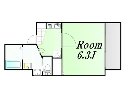 アイリス天神橋(1K/2階)の間取り写真