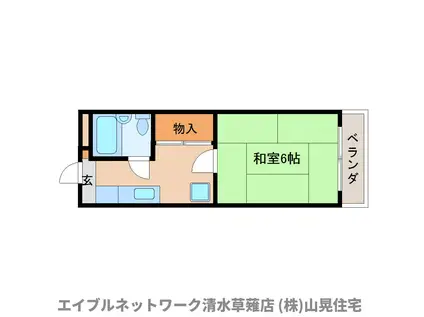 岳南ハイツ(1K/3階)の間取り写真