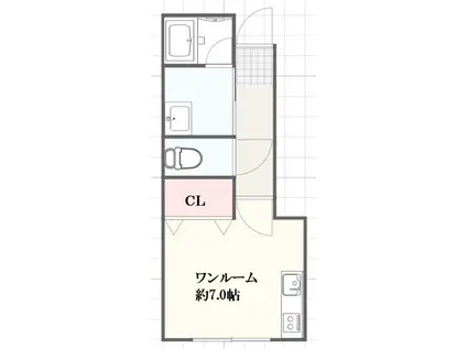 リープラス赤穂II(ワンルーム/2階)の間取り写真