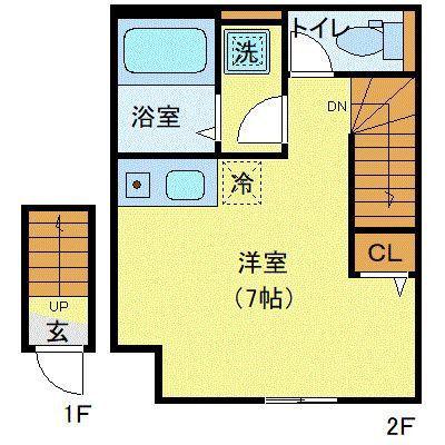 MQUARTO東大和(ワンルーム/2階)の間取り写真