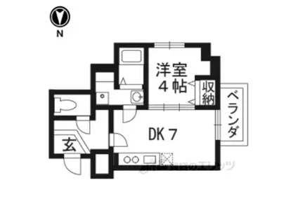 プレステージ翼(1DK/9階)の間取り写真