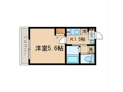 レミーラ大久保(1K/4階)の間取り写真