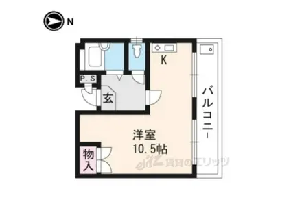 PONDO32(1K/4階)の間取り写真