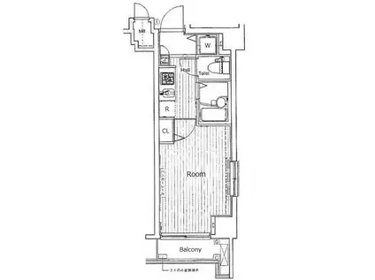 ガラ・ステージ大崎(1K/2階)の間取り写真