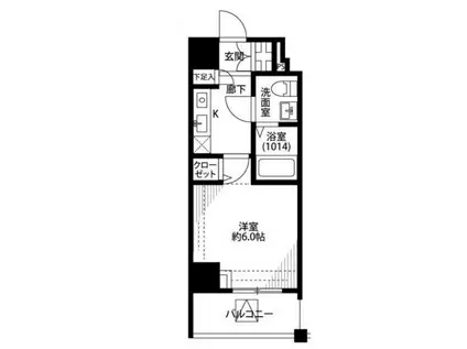 プレール・ドゥーク大崎(1K/8階)の間取り写真