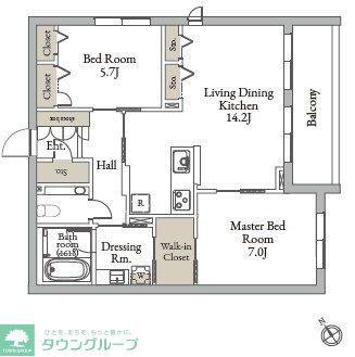 シャーメゾン藤雅庭(2LDK/3階)の間取り写真