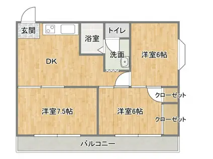 ニューL&Gマンション(3DK/3階)の間取り写真