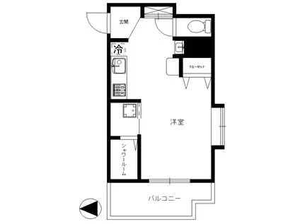 ヴェリエーロ(ワンルーム/8階)の間取り写真