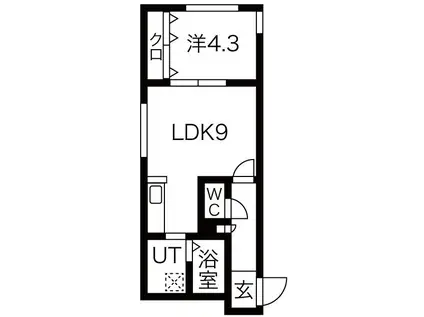 PINO COLLINA710(1LDK/2階)の間取り写真