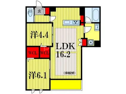 VICTOIRE 南流山(2LDK/3階)の間取り写真