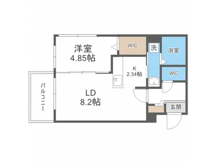 コローレE17(1LDK/3階)の間取り写真