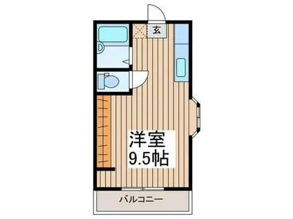 シャルムカトレア(ワンルーム/3階)の間取り写真