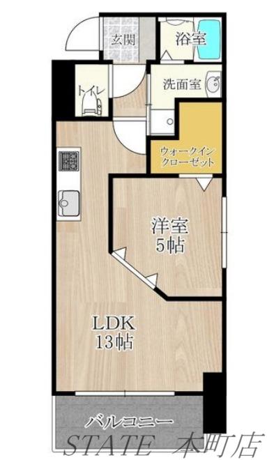 M.HILLS西本町(1LDK/6階)の間取り写真