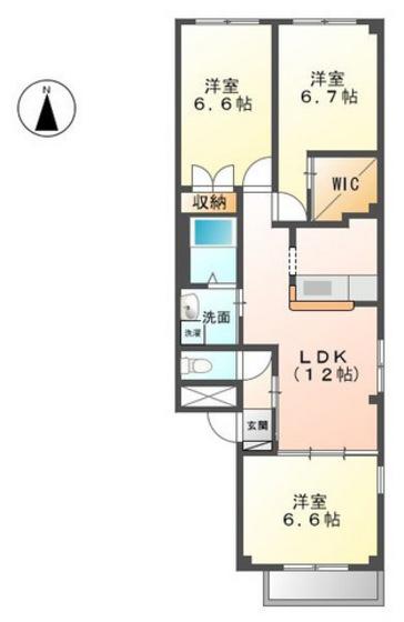 オリオン(3LDK/2階)の間取り写真