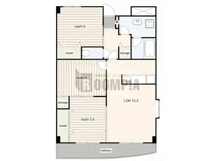 ルミエール茜部(3LDK/5階)の間取り写真