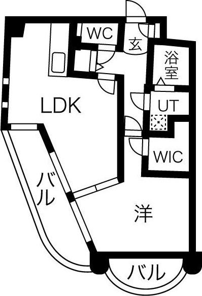 さくらHILLSYAGOTO(1LDK/3階)の間取り写真
