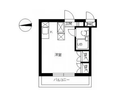 スカイコート向ヶ丘遊園(ワンルーム/4階)の間取り写真