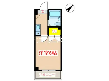 DESTINO(1K/1階)の間取り写真