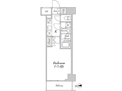 ミリア・レジデンス浅草橋(1K/6階)の間取り写真