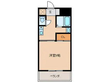 ミューズコート(1K/1階)の間取り写真