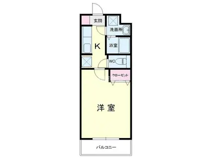 ブライトタイムI(1K/3階)の間取り写真