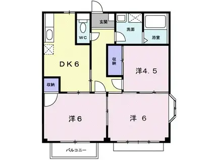 サン ウッド(ワンルーム/1階)の間取り写真