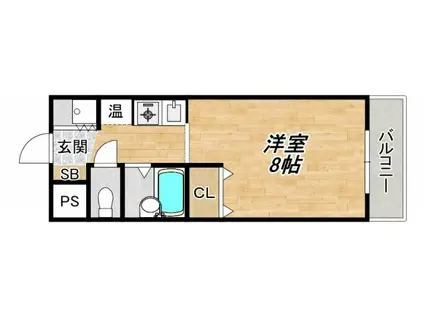 FOREST HILL I(ワンルーム/3階)の間取り写真