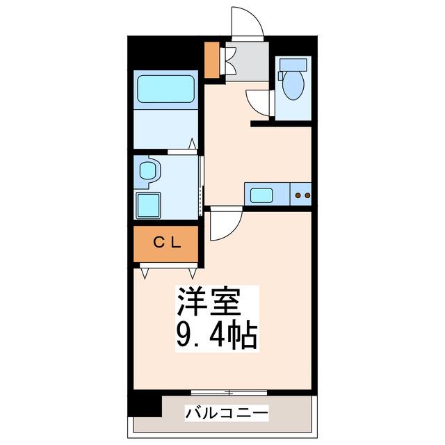 クロノス41新町IV(1K/10階)の間取り写真