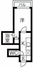 チェリーハイツ宮町(1K/1階)の間取り写真