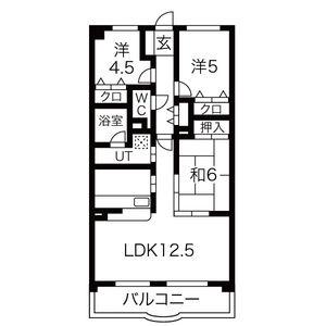 クレストヒルズ東山(3LDK/3階)の間取り写真