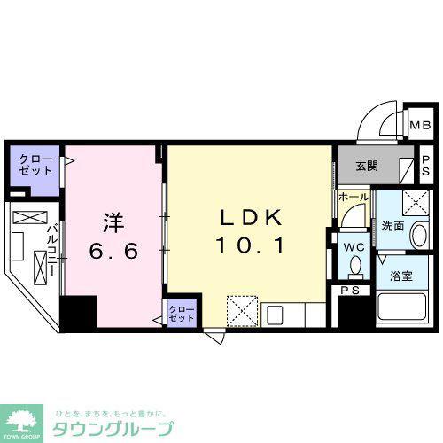 RESPECT ONE(1LDK/5階)の間取り写真