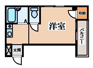 SENSE SNT(ワンルーム/3階)の間取り写真