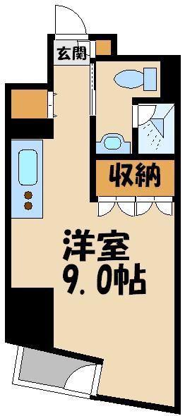 エスティメゾン板橋C6(ワンルーム/4階)の間取り写真