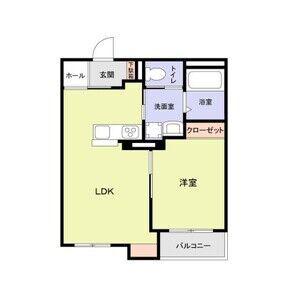 エムズ ヴィラ さいたま新都心(1LDK/3階)の間取り写真