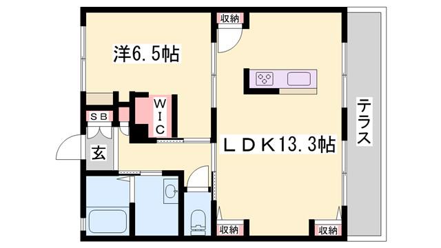 アコーデリア元禄(1LDK/1階)の間取り写真